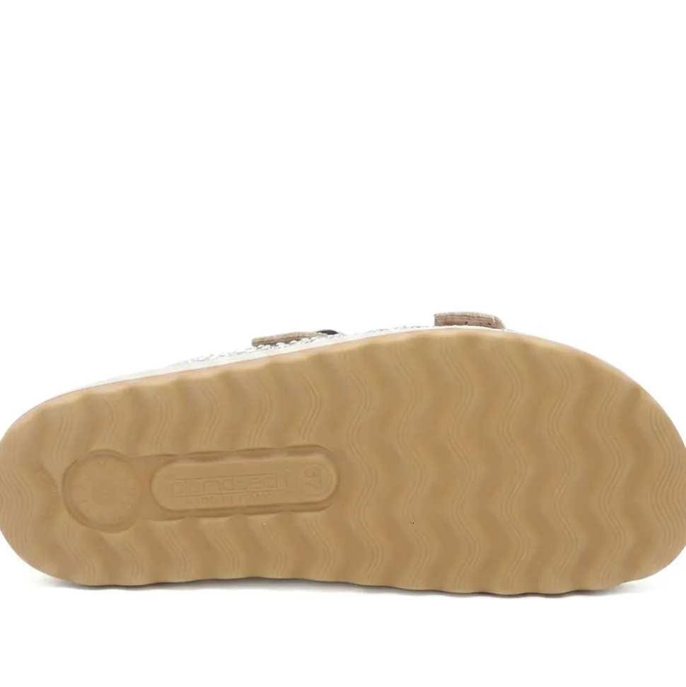 Fly Flot Dual Buckle Cushioned Sandals - Light Grey