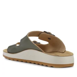 Fly Flot Dual-Strap Slip-On Sandals - Khaki