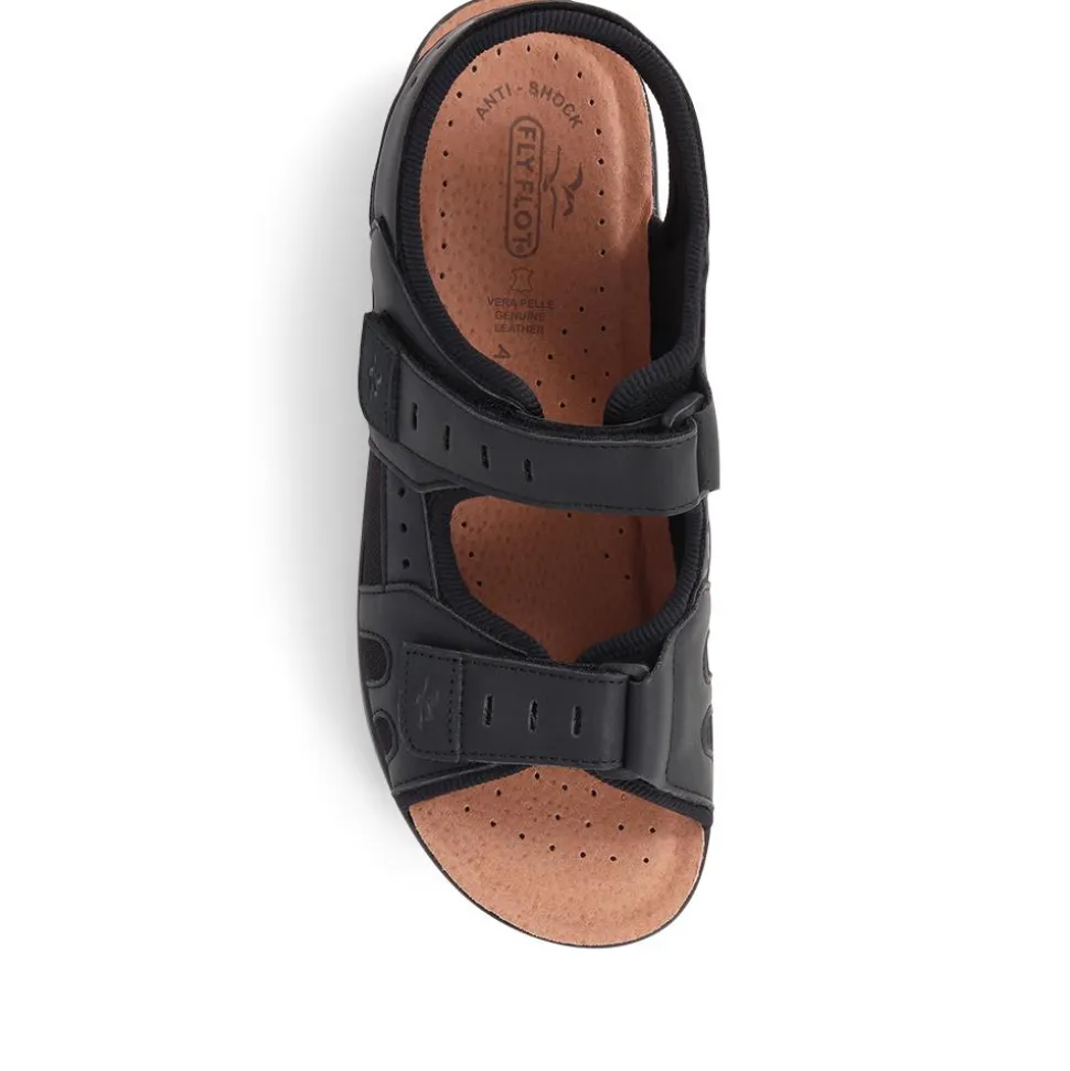 Fly Flot Dual Touch Fastening Sandals - Black