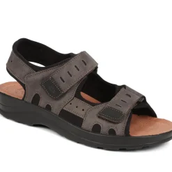 Fly Flot Dual Touch Fastening Sandals - Dark Brown