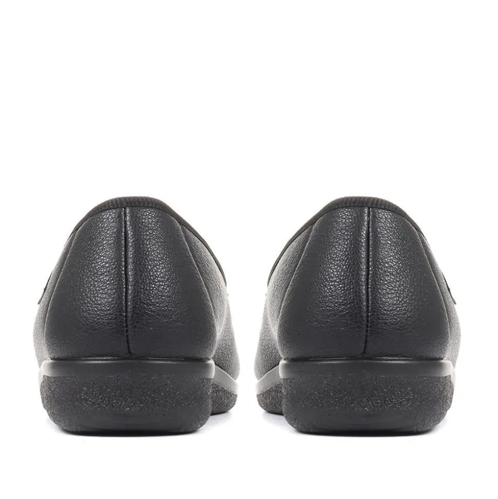 Fly Flot Elastic Fit Full Slippers - Black
