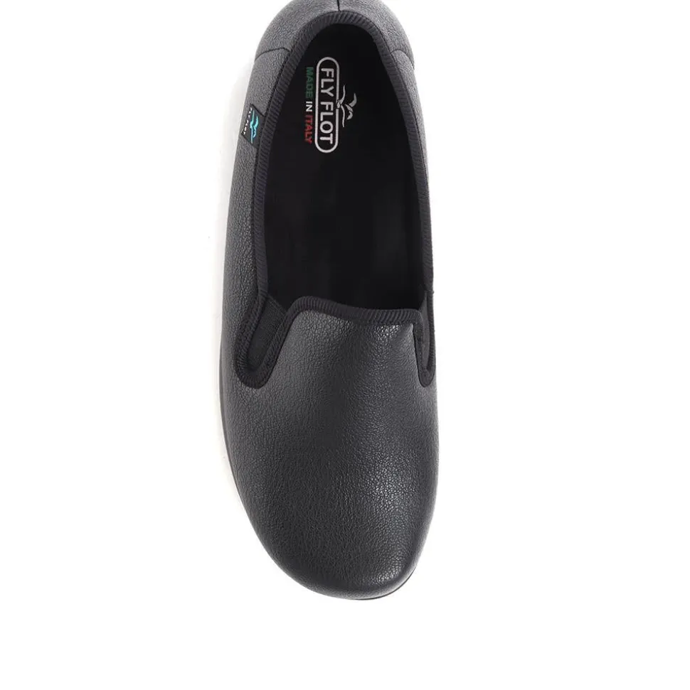 Fly Flot Elastic Fit Full Slippers - Black