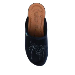Fly Flot Engraved Self Moulding Mules - Navy