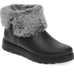 Fly Flot Faux Fur Ankle Boots - Black