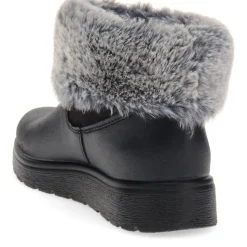 Fly Flot Faux Fur Ankle Boots - Black