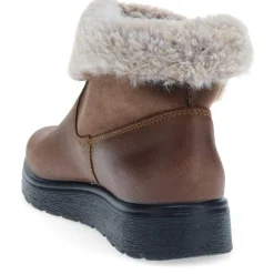 Fly Flot Faux Fur Ankle Boots - Brown