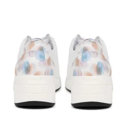 Fly Flot Lace Up Leather Trainers - White