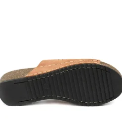 Fly Flot Leather Mule Sandals - Tan