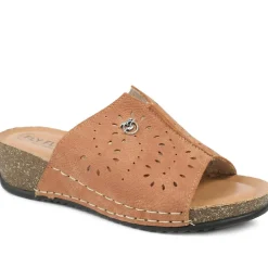 Fly Flot Leather Mule Sandals - Tan
