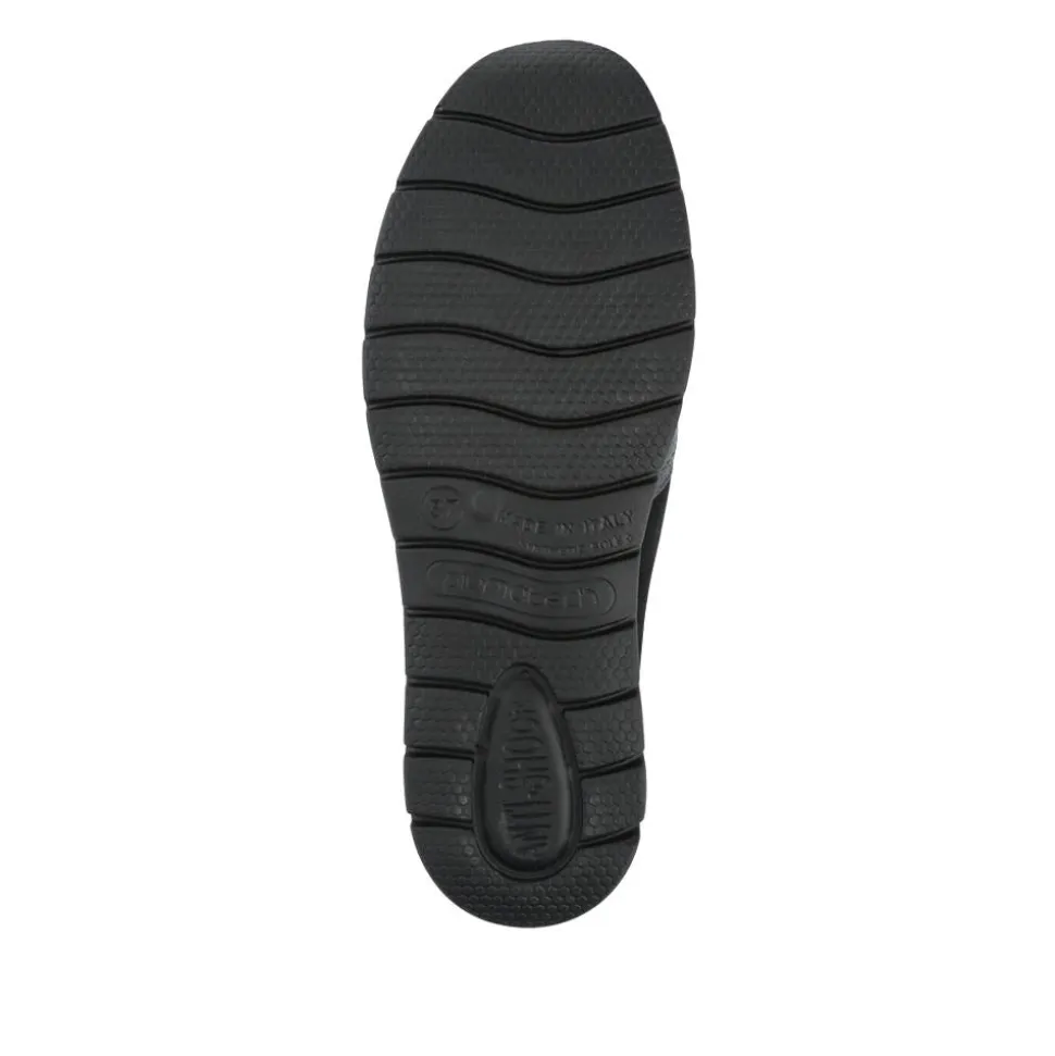 Fly Flot Leather Slip On Boots - Black Leopard