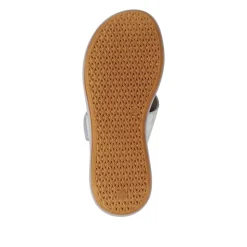 Fly Flot Leather Touch Fasten Toe Post Sandals - White