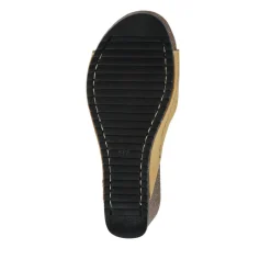 Fly Flot Leather Wedge Heeled Mules - Yellow