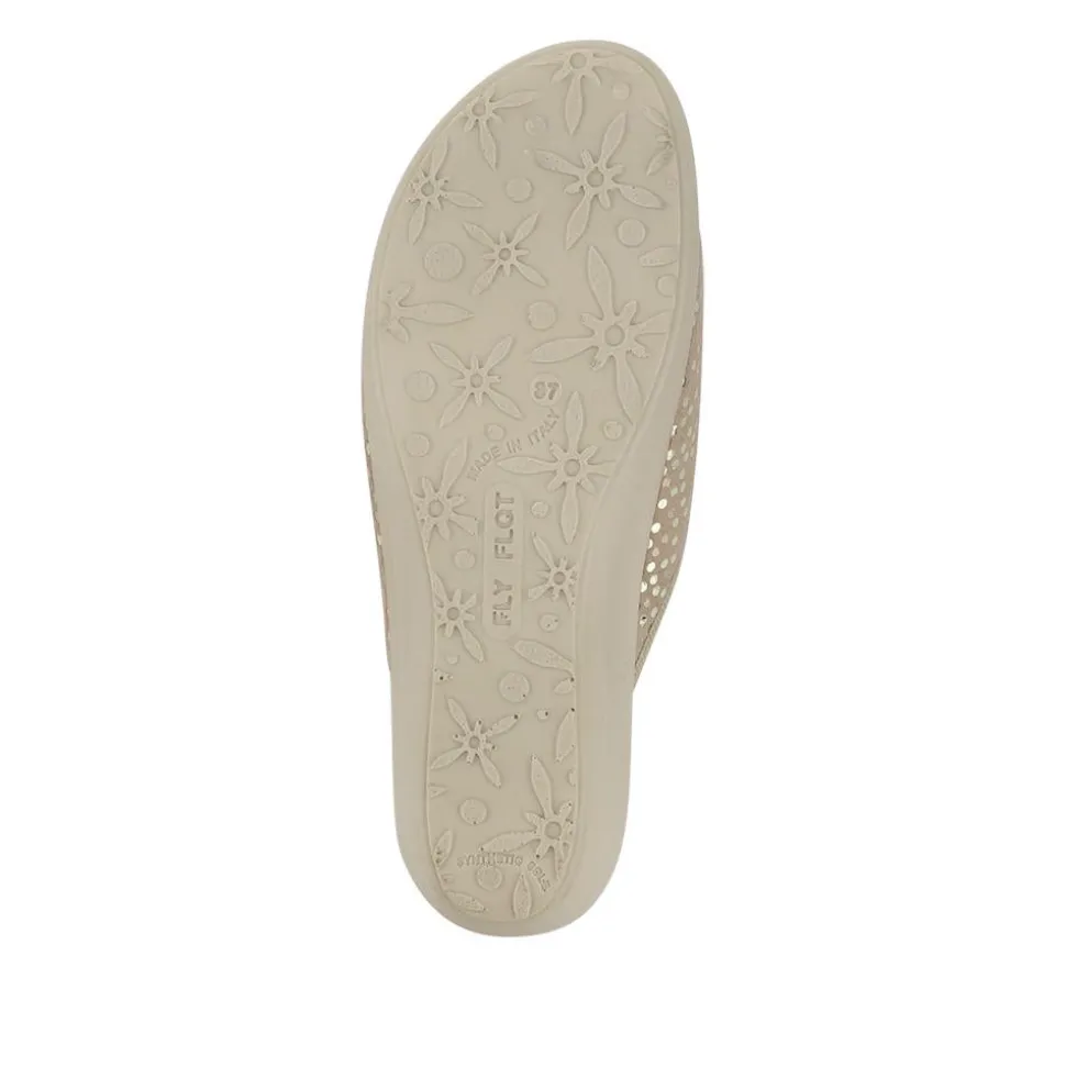 Fly Flot Lightweight Shock Absorbing Leather Mules - Beige