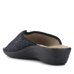 Fly Flot Lightweight Shock Absorbing Leather Mules - Black