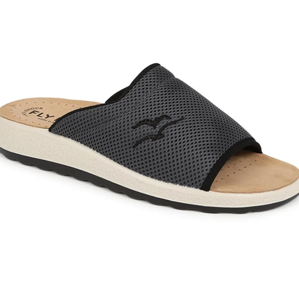 Fly Flot Mule Sandals - Grey