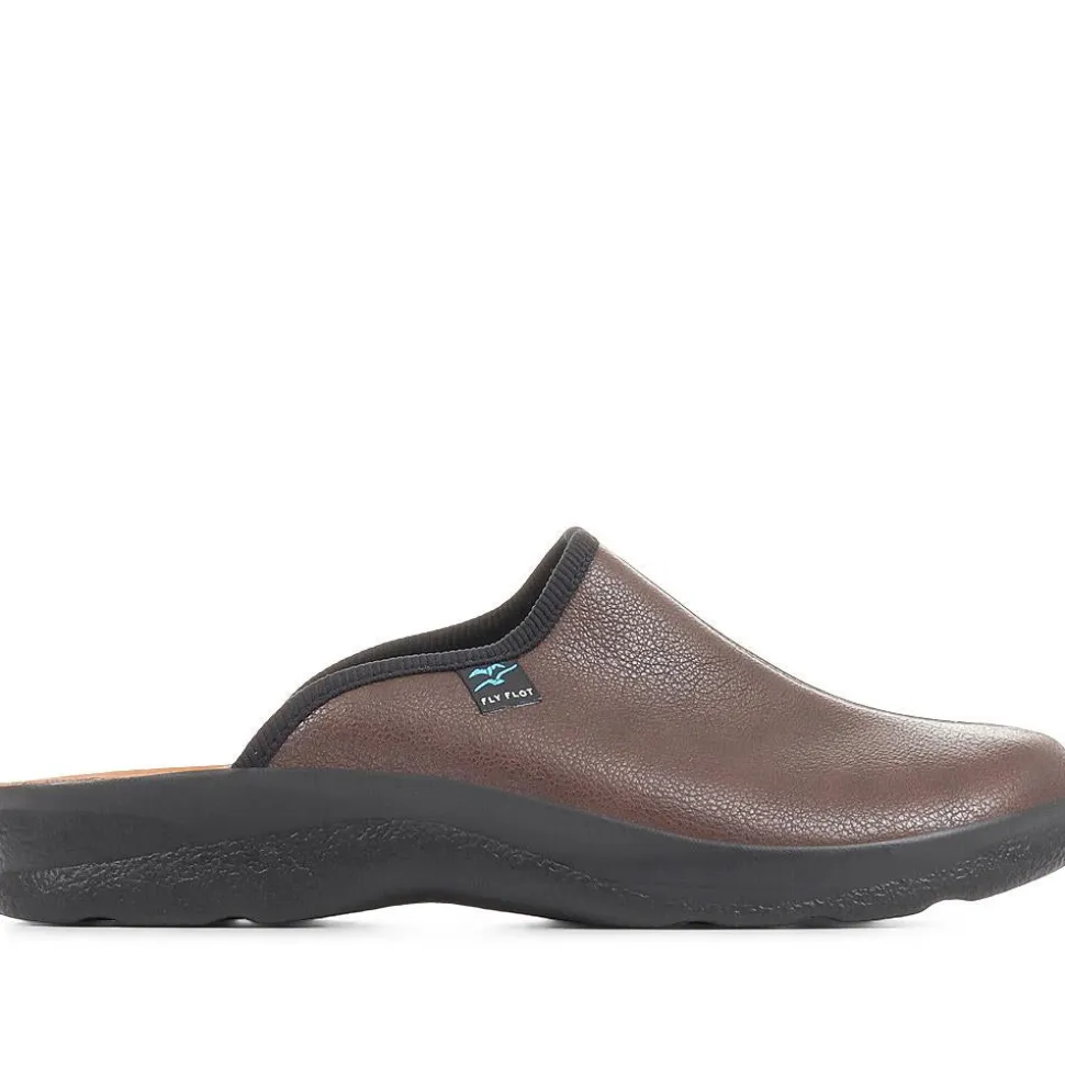 Fly Flot Mule Slippers - Dark Brown