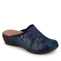 Fly Flot Self Moulding Mules - Navy
