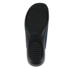 Fly Flot Self Moulding Velour Mules - Navy