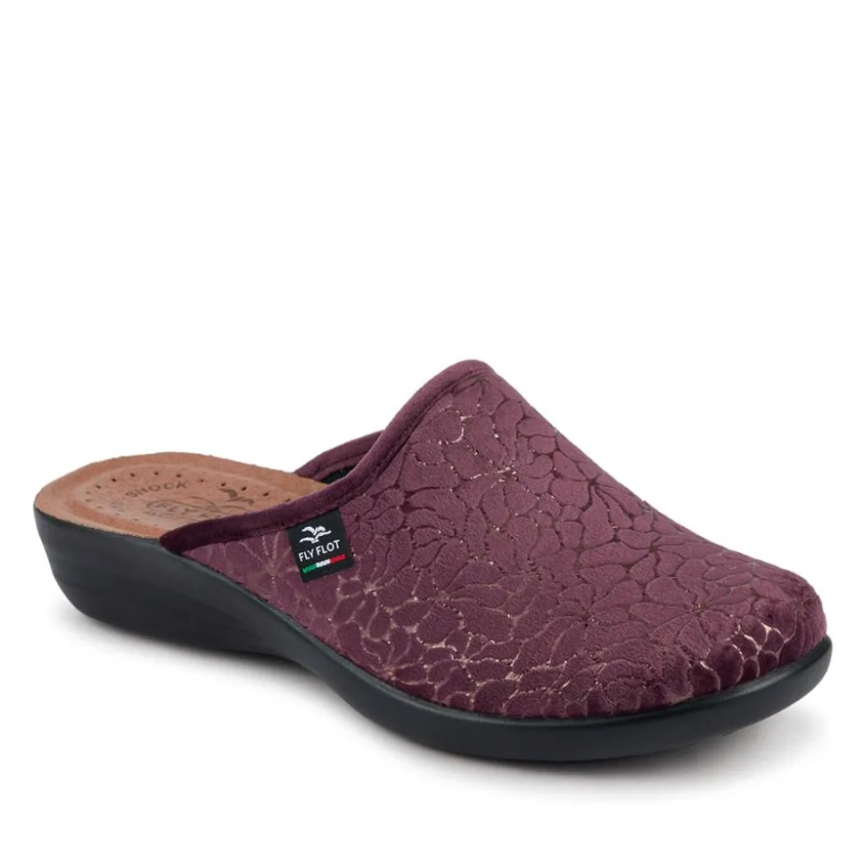 Fly Flot Self Moulding Velour Mules - Plum