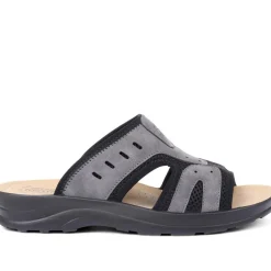Fly Flot Slip On Mule Sandals - Grey