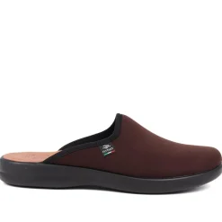Fly Flot Slip On Mule Slippers - Dark Brown