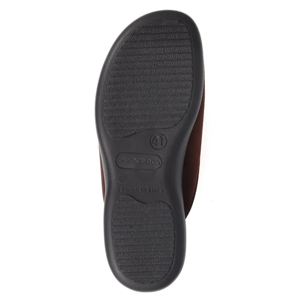 Fly Flot Slip On Mule Slippers - Dark Brown