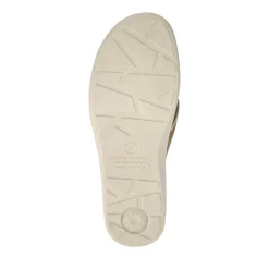 Fly Flot Strappy Leather Self-Moulding Mules - Beige