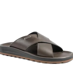 Fly Flot Strappy Slip On Sandals - Brown