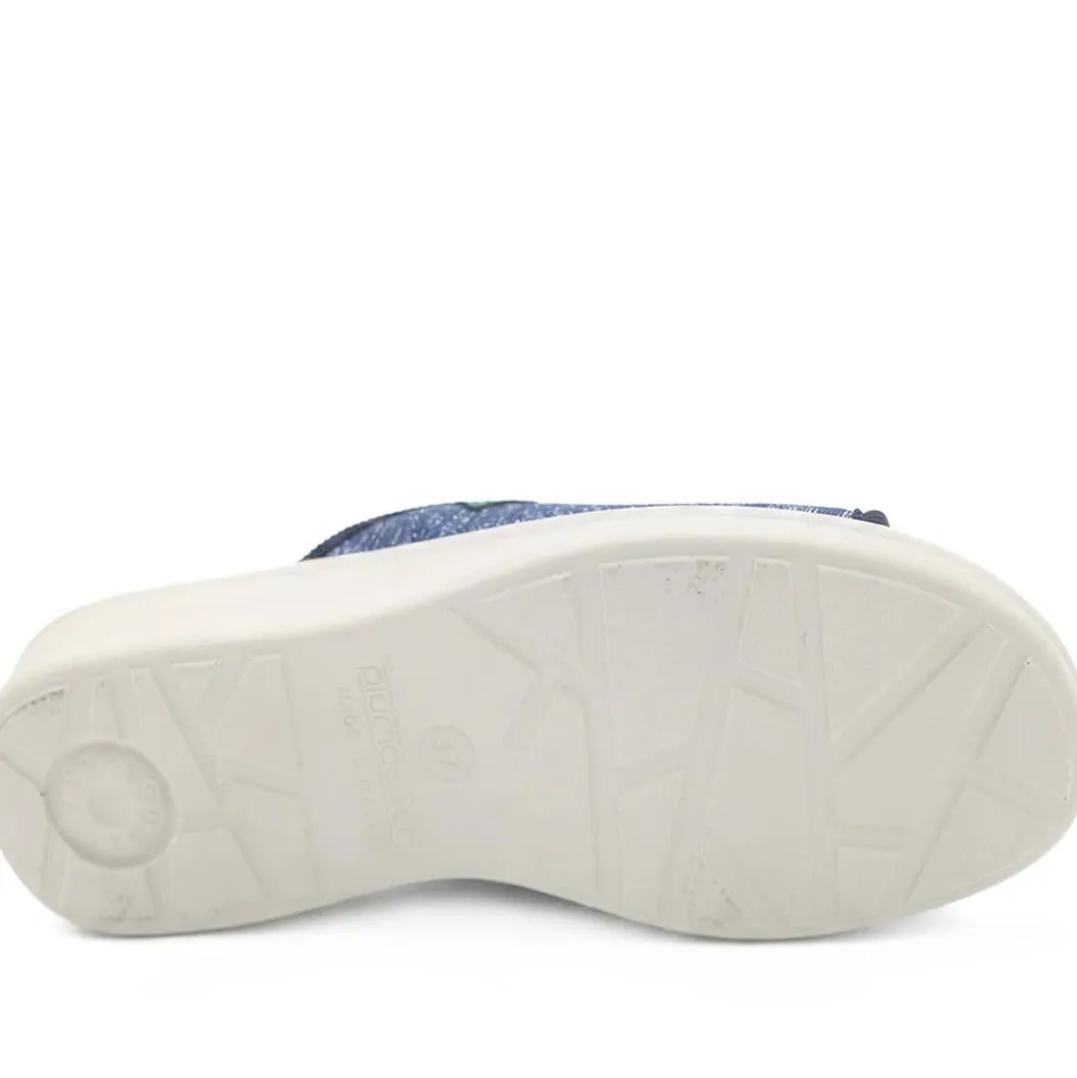 Fly Flot Stretch Fit Mule Sandals - Navy Shimmer
