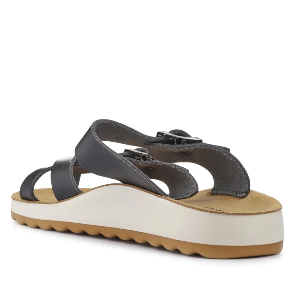Fly Flot Toe Post Sandals - Black