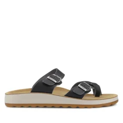 Fly Flot Toe Post Sandals - Black