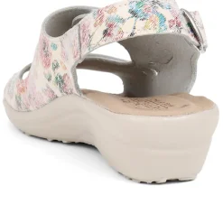 Fly Flot Touch Fasten Sandals - White Floral