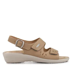 Fly Flot Triple Fasten Cushioning Sandals - Beige
