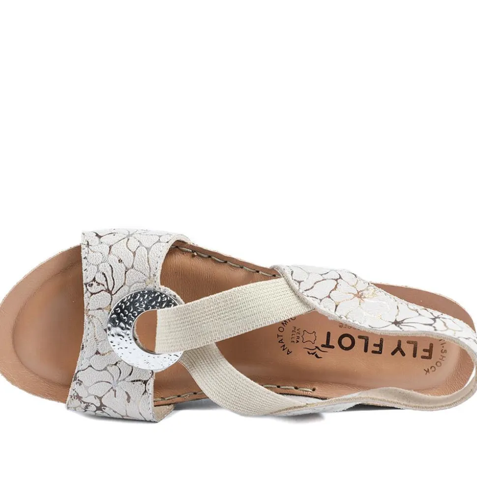 Fly Flot Wedge Heel Slingback Sandals - Beige