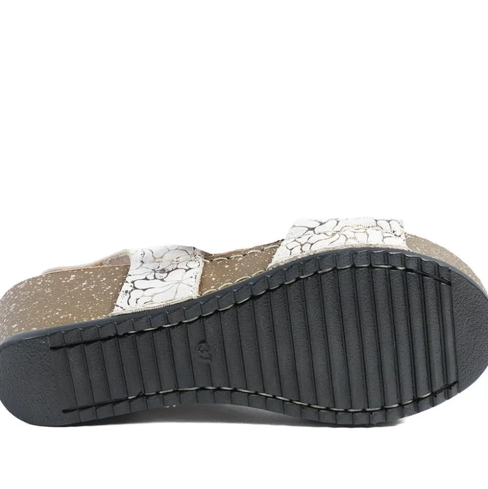 Fly Flot Wedge Heel Slingback Sandals - Beige