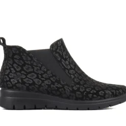 Fly Flot Wide Fit Leopard Print Chelsea Boots - Black Multi