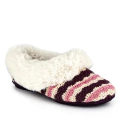 Franca Premium Faux-Fur-Lined Slippers - Purple Multi