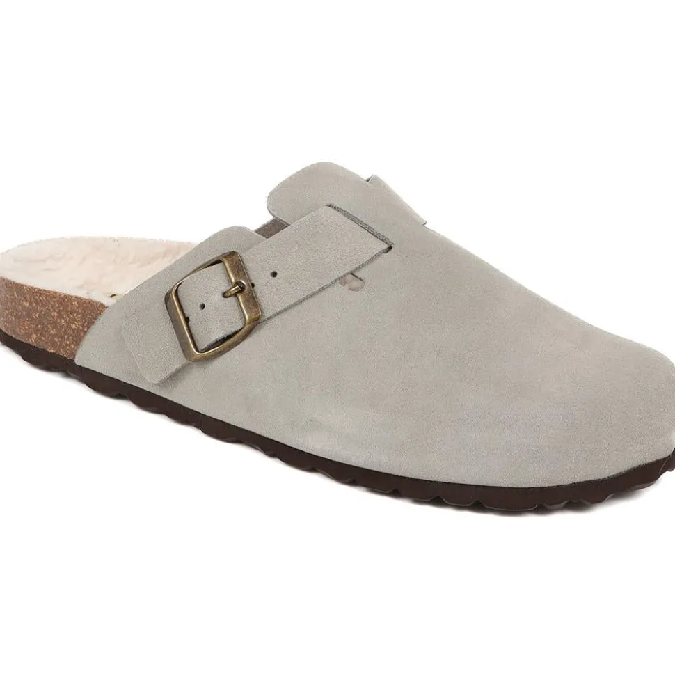 Freida Mules Slippers - Grey