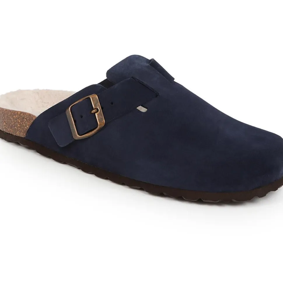 Freida Mules Slippers - Navy