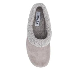 Frostie Suede Leather Full Slippers - Grey