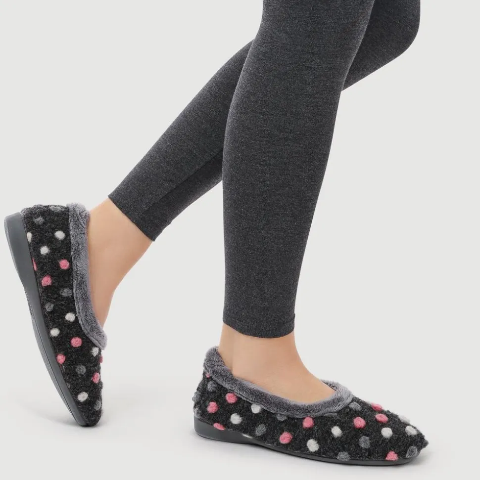 Full Slippers - Dark Grey Multi