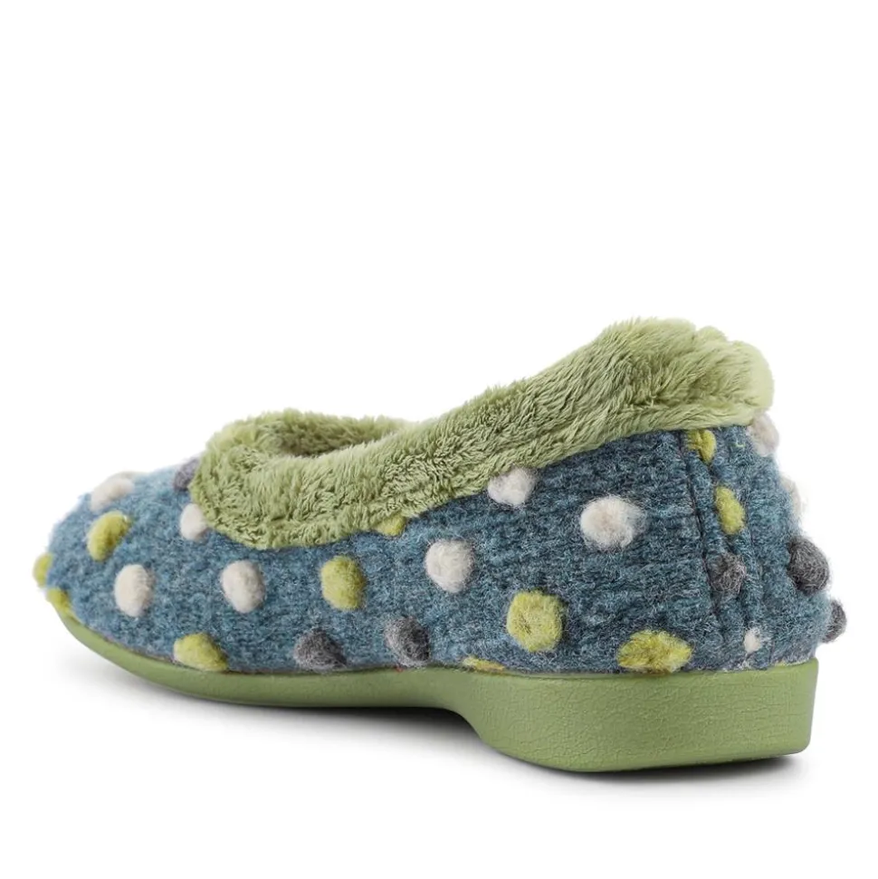 Full Slippers - Green Multi