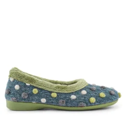Full Slippers - Green Multi