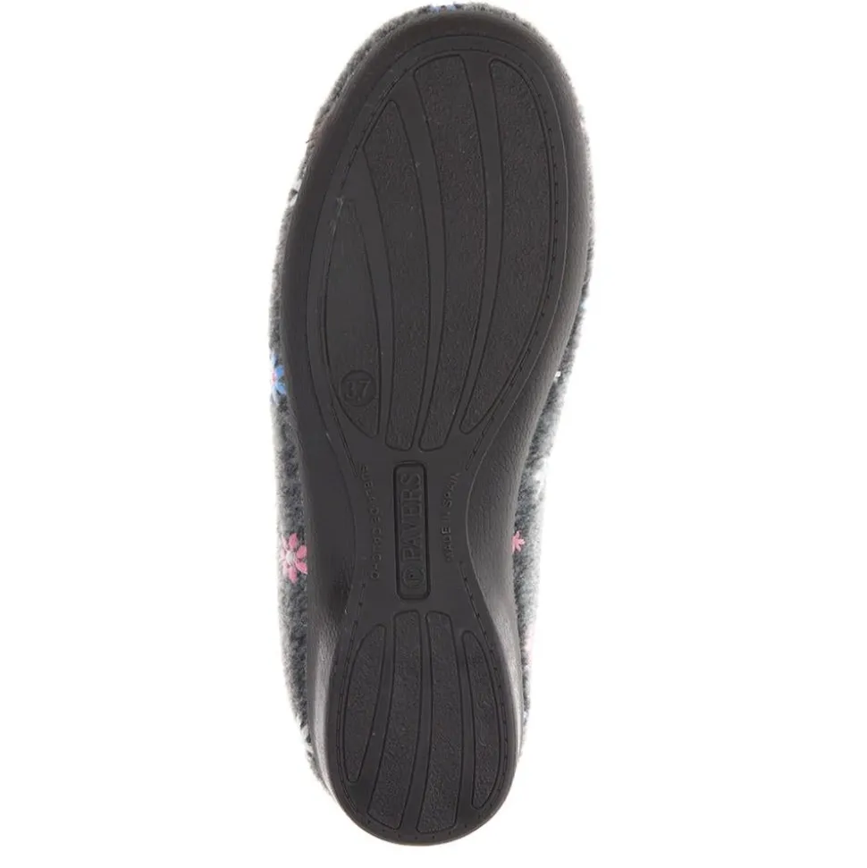 Full Slippers - Grey Floral