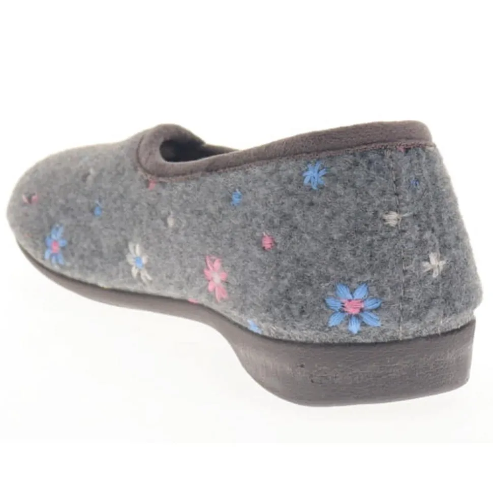 Full Slippers - Grey Floral