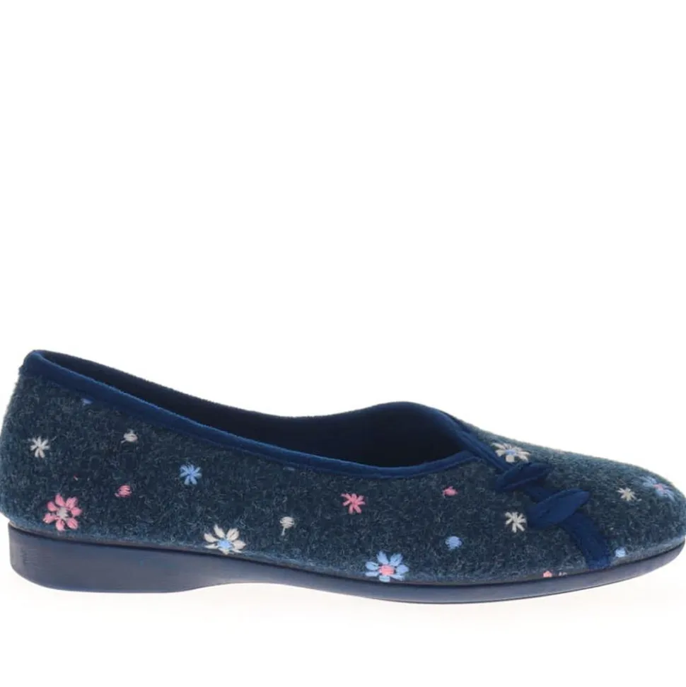 Full Slippers - Navy Floral