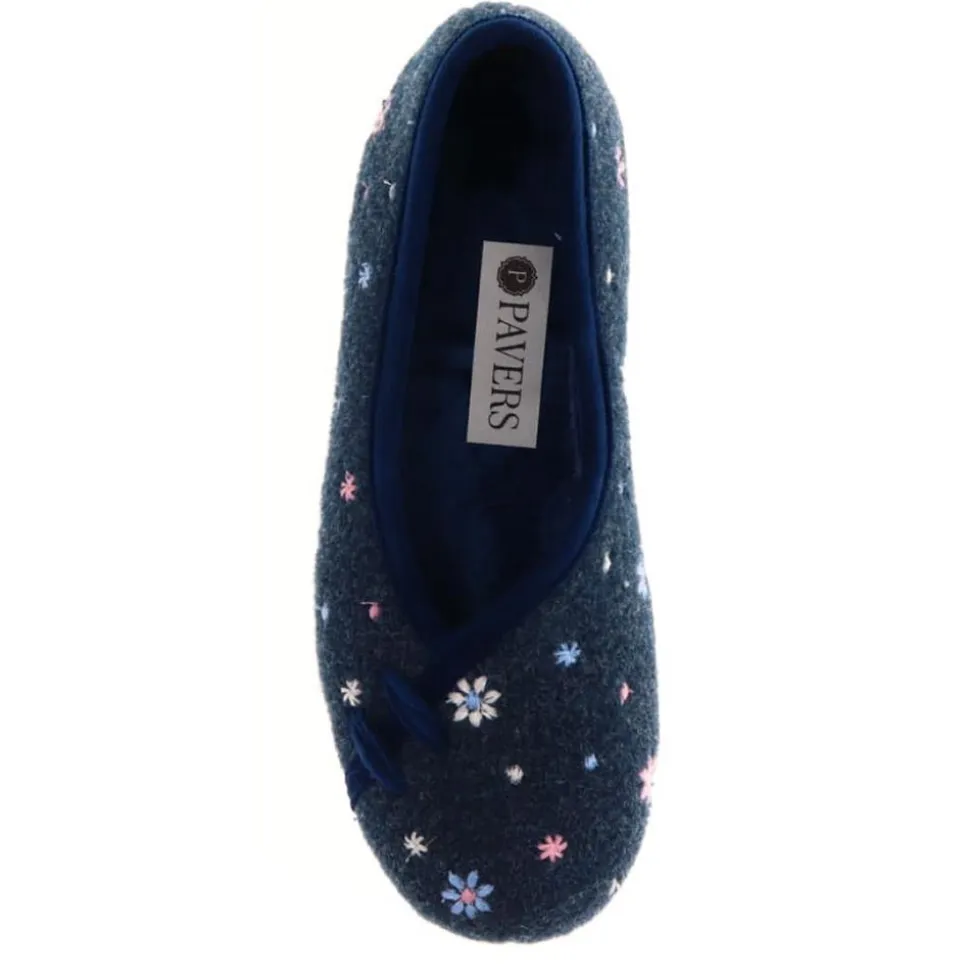 Full Slippers - Navy Floral