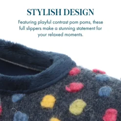 Full Slippers - Navy Multi