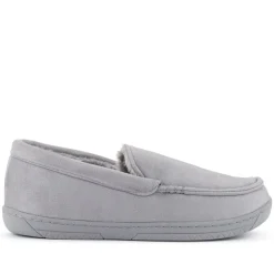 Fur-Lined Slippers - Grey