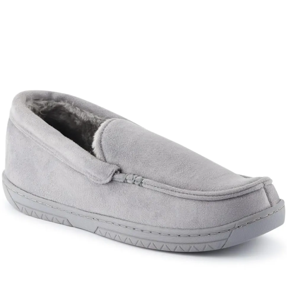 Fur-Lined Slippers - Grey